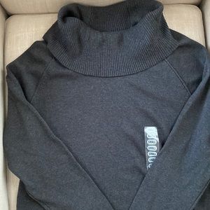 Women’s cowl neck sweater. Dark grey. Size small.